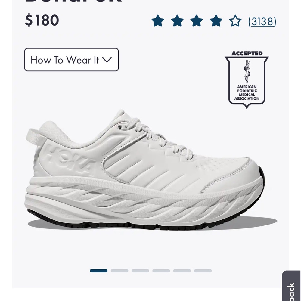 Hoka One One Bondi White Women’s Running Shoes